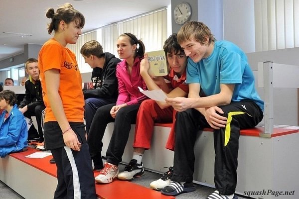 Kristýna Fialová, Hedvika Suchánková, Petr Zatřepálek, Jakub Solnický squash