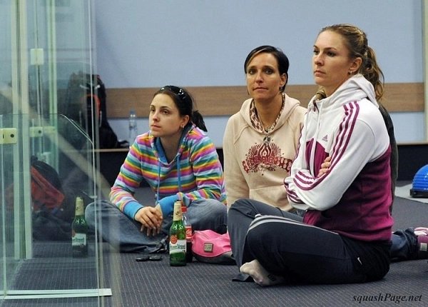 Helena Vladyková, Petra Oličová, Magdaléna Lehocká squash