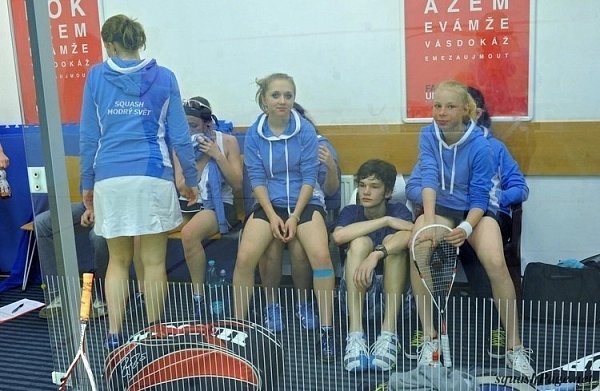 Kristýna Vohánková, Jˇan Šlehofer, Veronika Bušková squash