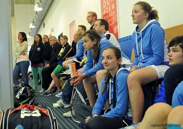 Klára Komínková, Tereza Elznicová, Tereza Šlehoferová squash