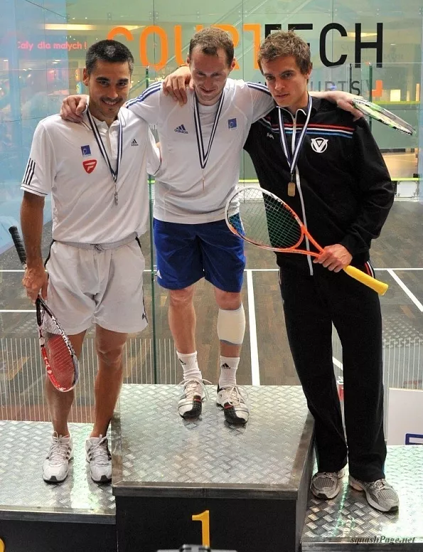 Thierry Lincou, Gregory Gaultier, L. J. Anjema squash